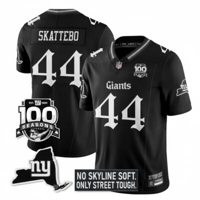Cam Skattebo New York Giants Black Gothic Theme Limited Jersey - All Stitched