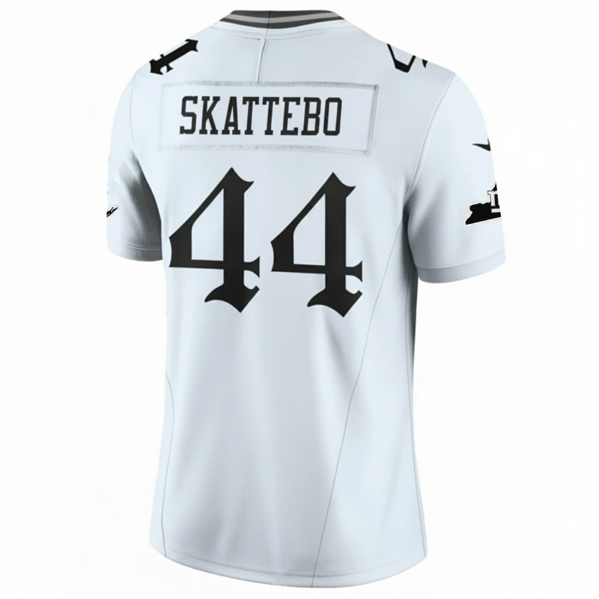 Cam Skattebo New York Giants White Gothic Theme Limited Jersey - All Stitched - Image 3
