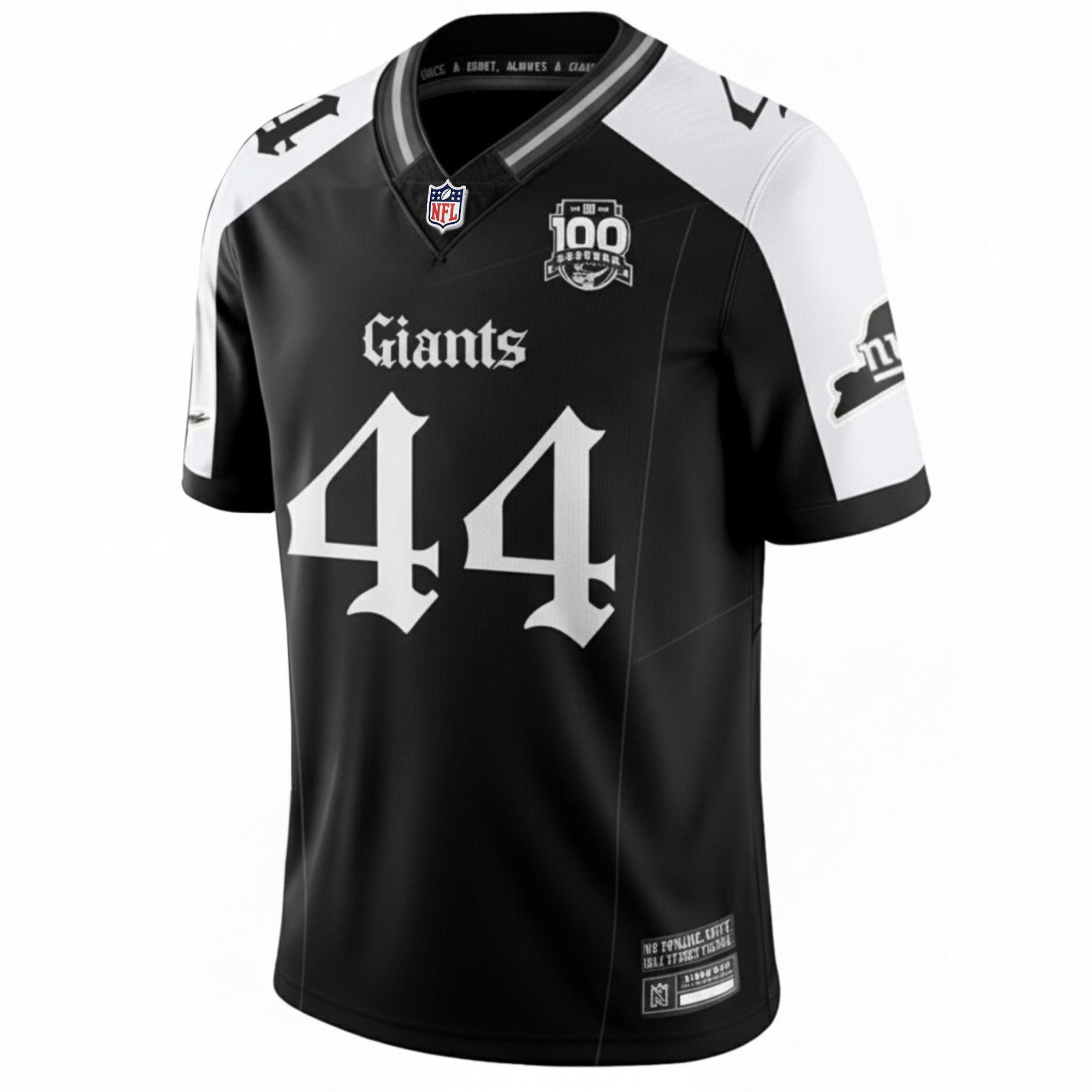 Cam Skattebo New York Giants Alternate Black Gothic Theme Limited Jersey - All Stitched - Image 2
