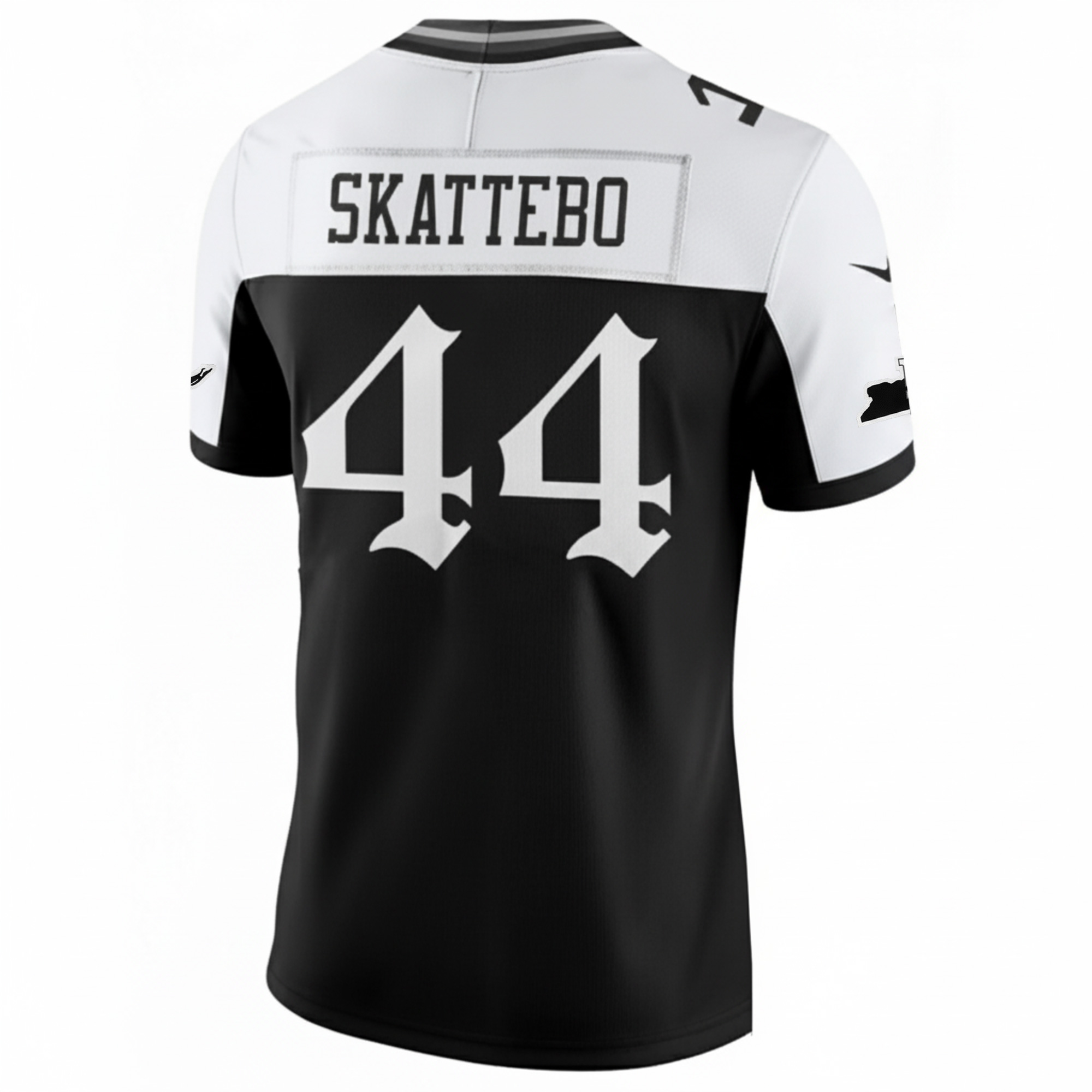 Cam Skattebo New York Giants Alternate Black Gothic Theme Limited Jersey - All Stitched - Image 3