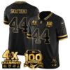 Cam Skattebo New York Giants 4x Champions Black Gold 100th Season Anniversary Jersey - All Stitched