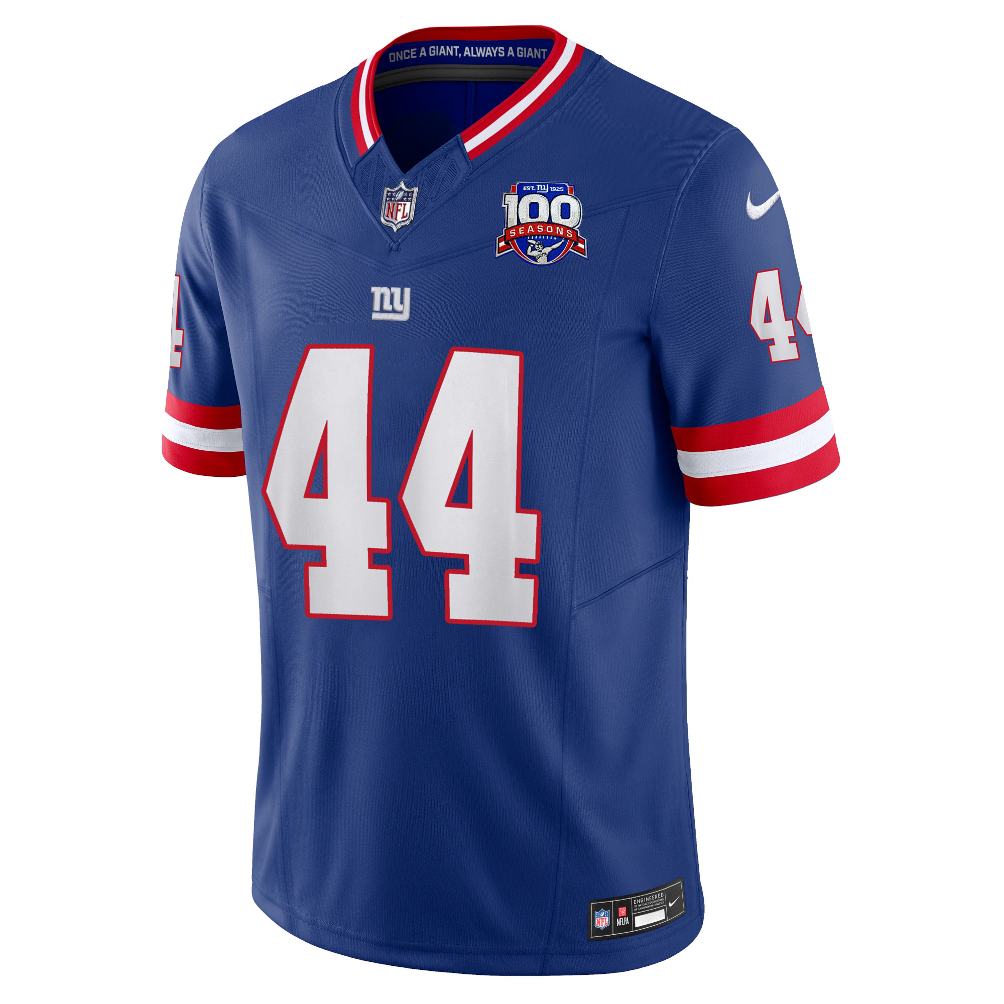 Cam Skattebo New York Giants 100th Season Anniversary Royal Alternate Vapor F.U.S.E Limited Jersey - All Stitched - Image 2