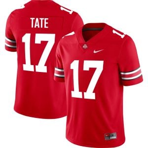 Carnell Tate Ohio State Buckeyes Football Scarlet Game Jersey - All Stitched