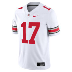 Alternative view of Carnell Tate Ohio State Buckeyes Football White Game Jersey - All Stitched