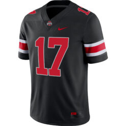 Alternative view of Carnell Tate Ohio State Buckeyes Football Black Game Jersey - All Stitched