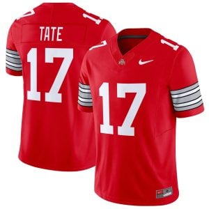 Carnell Tate Ohio State Buckeyes Football Scarlet Heritage Stripe Vapor F.U.S.E Limited Jersey - All Stitched