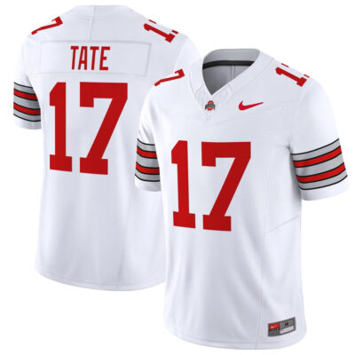 Carnell Tate Ohio State Buckeyes Football White Heritage Stripe Vapor F.U.S.E Limited Jersey - All Stitched
