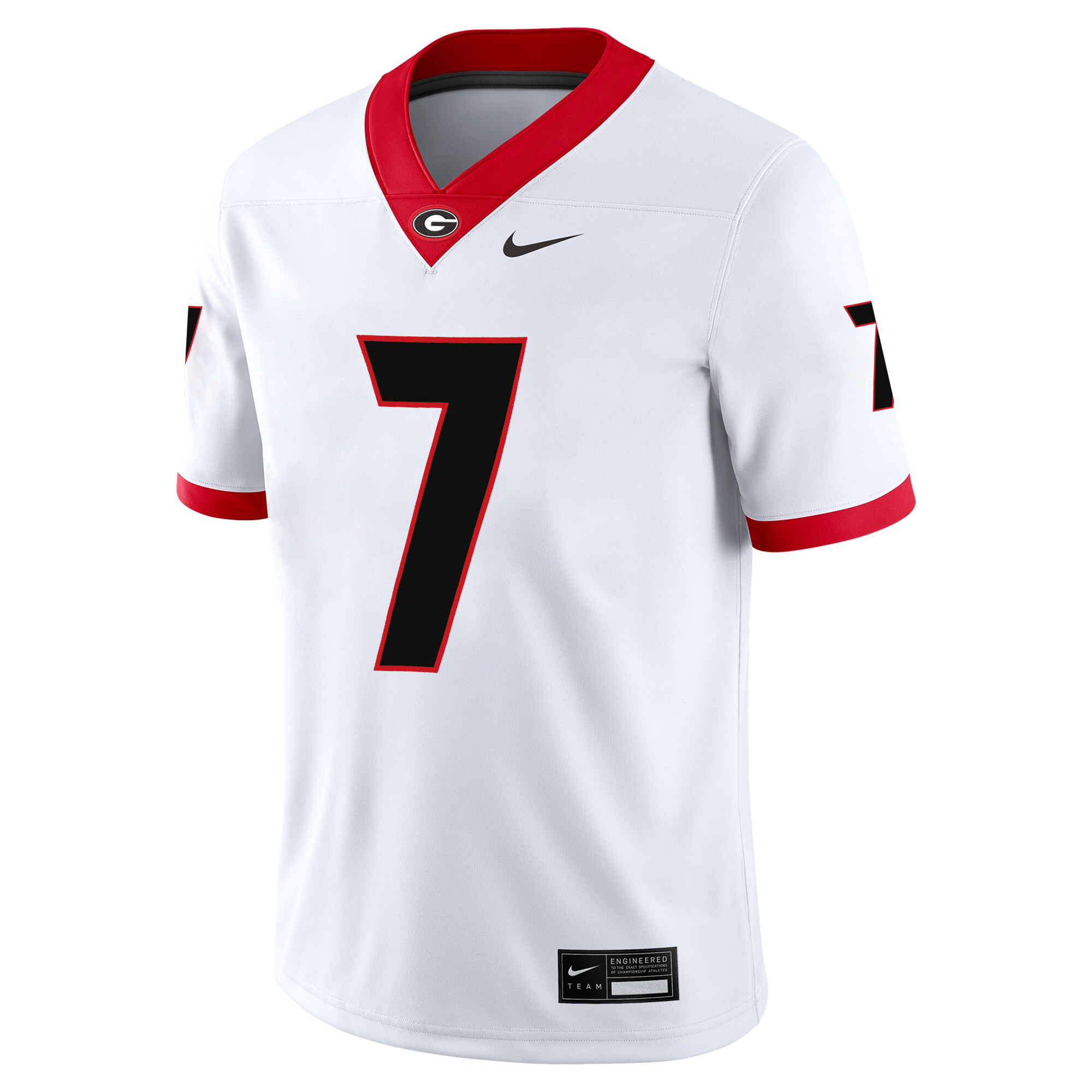 Lawson Luckie Georgia Bulldogs Football White Away Game Jersey - All Stitched - Image 2