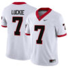 Lawson Luckie Georgia Bulldogs Football White Game Jersey - All Stitched