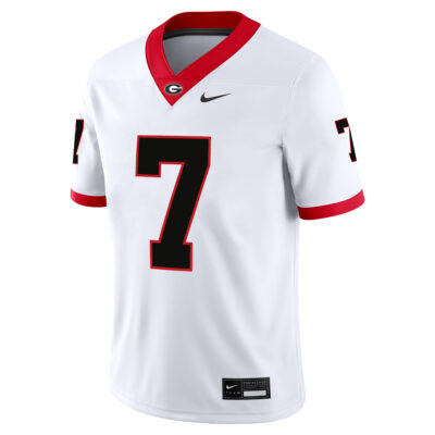 Alternative view of Lawson Luckie Georgia Bulldogs Football White Game Jersey - All Stitched
