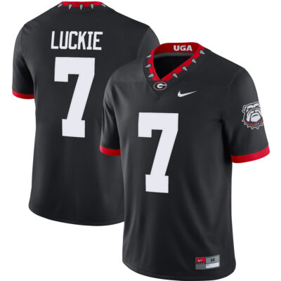 Lawson Luckie Georgia Bulldogs Football Black 1980 Throwback Jersey - All Stitched