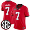 Lawson Luckie Georgia Bulldogs Football Red Vapor F.U.S.E Limited Jersey w/ SEC Patch - All Stitched