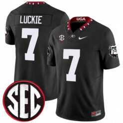 Lawson Luckie Georgia Bulldogs Football Black Vapor F.U.S.E Limited Jersey w/ SEC Patch - All Stitched