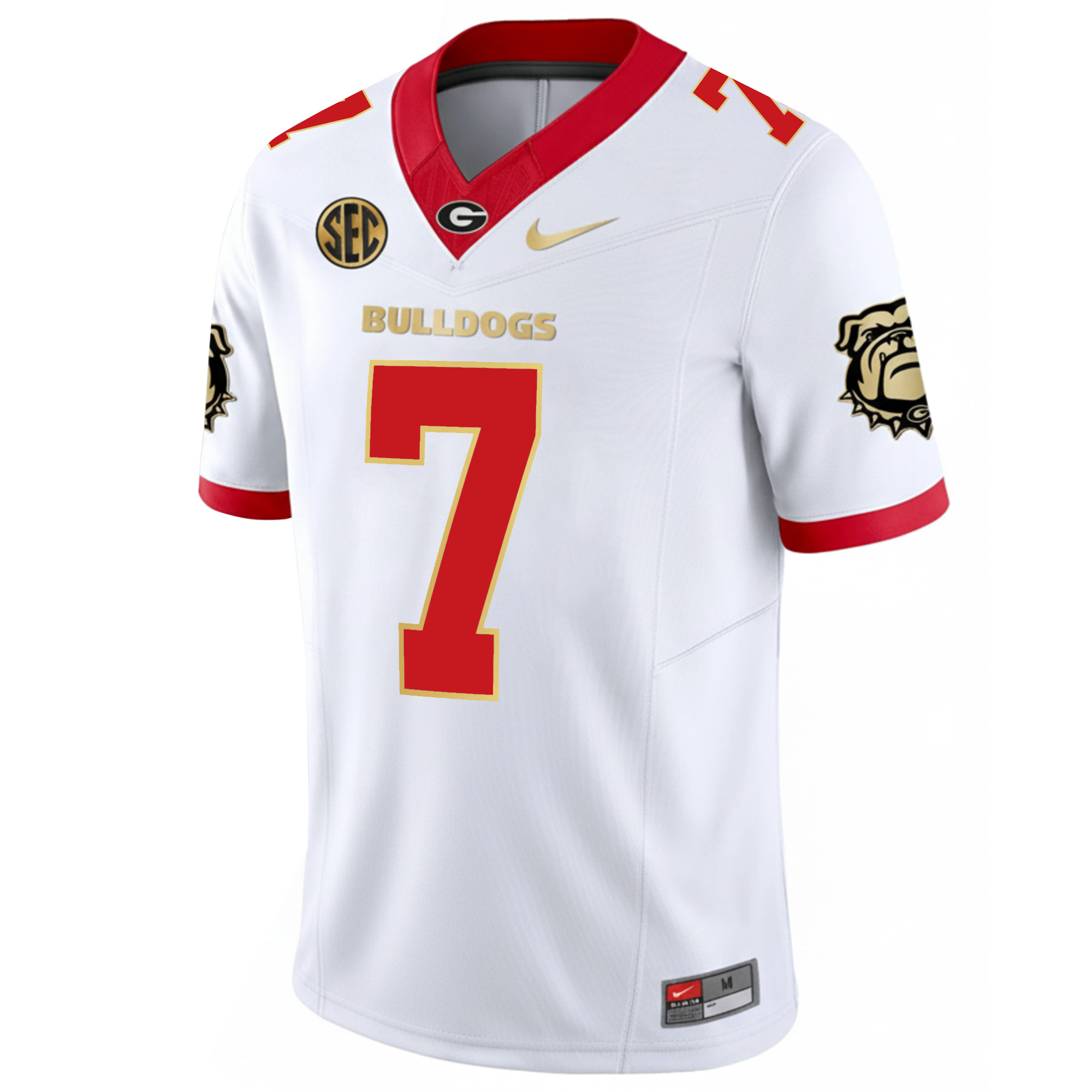 Lawson Luckie Georgia Bulldogs Football White Gold Collection Limited Jersey w/ SEC Patch - All Stitched - Image 2