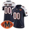 Custom Chicago Bears Honor Virginia Halas McCaskey Alternate Orange Vapor F.U.S.E Limited Jersey - All Stitched