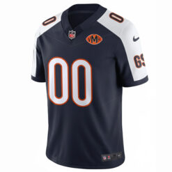 Alternative view of Custom Chicago Bears Honor Virginia Halas McCaskey Alternate Orange Vapor F.U.S.E Limited Jersey - All Stitched