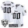 Custom Chicago Bears Gothic Theme White Vapor F.U.S.E Limited Jersey - All Stitched