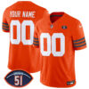 Custom Chicago Bears Dick Butkus Honor Orange Throwback Vapor F.U.S.E Limited Jersey - All Stitched
