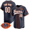 Custom Chicago Bears Honor Virginia Halas McCaskey Navy Baseball Limited Jersey - All Stitched