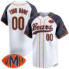 Custom Chicago Bears Honor Virginia Halas McCaskey Alternate Navy Baseball Limited Jersey - All Stitched