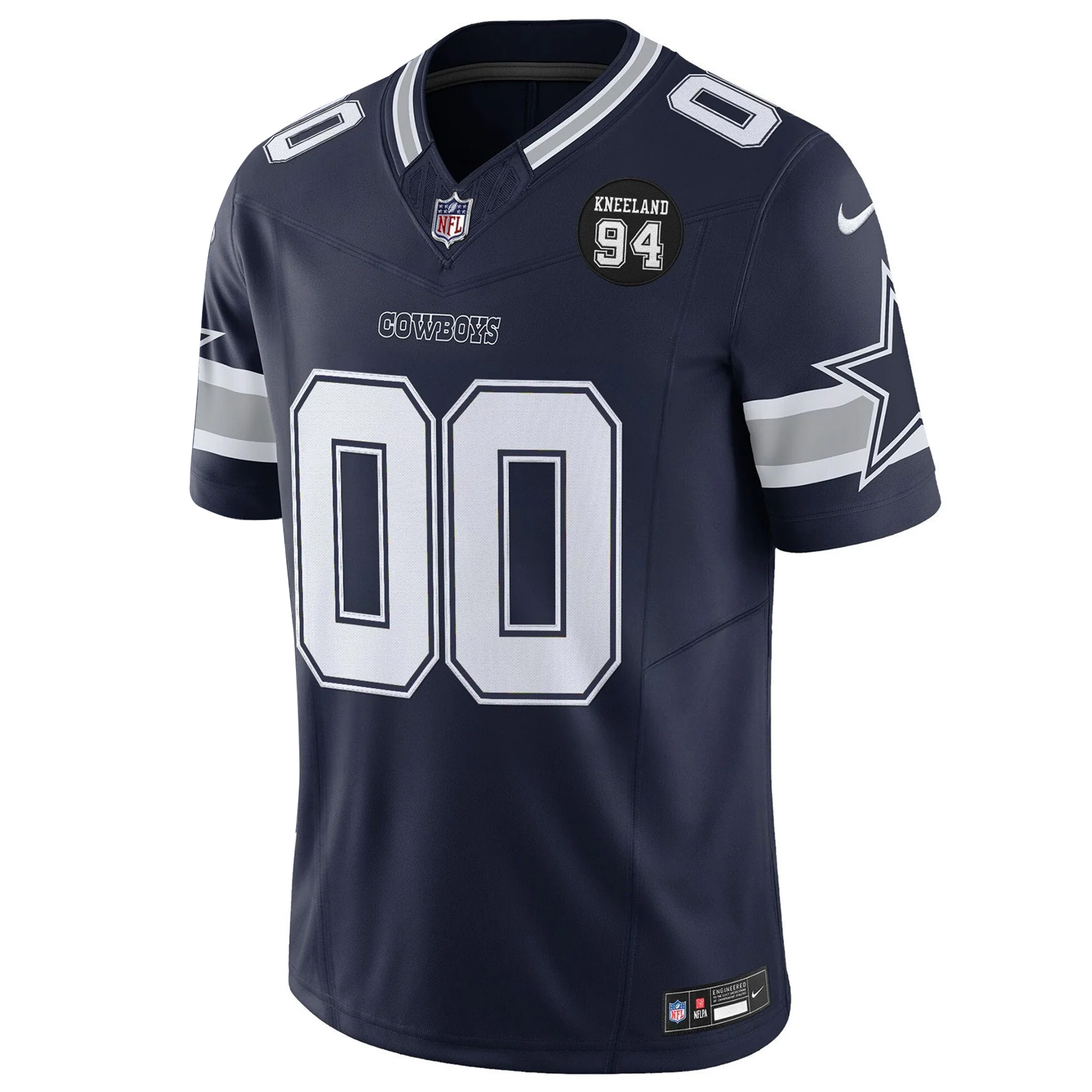 Custom Dallas Cowboys 94 Marshawn Kneeland Memorial Navy Limited Jersey - All Stitched - Image 2