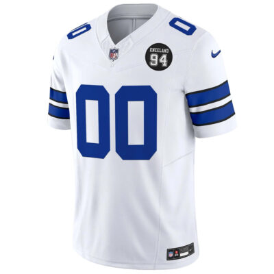 Alternative view of Custom Dallas Cowboys 94 Marshawn Kneeland Memorial White Limited Jersey - All Stitched