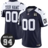 Custom Dallas Cowboys 94 Marshawn Kneeland Memorial Navy Alternate Limited Jersey - All Stitched