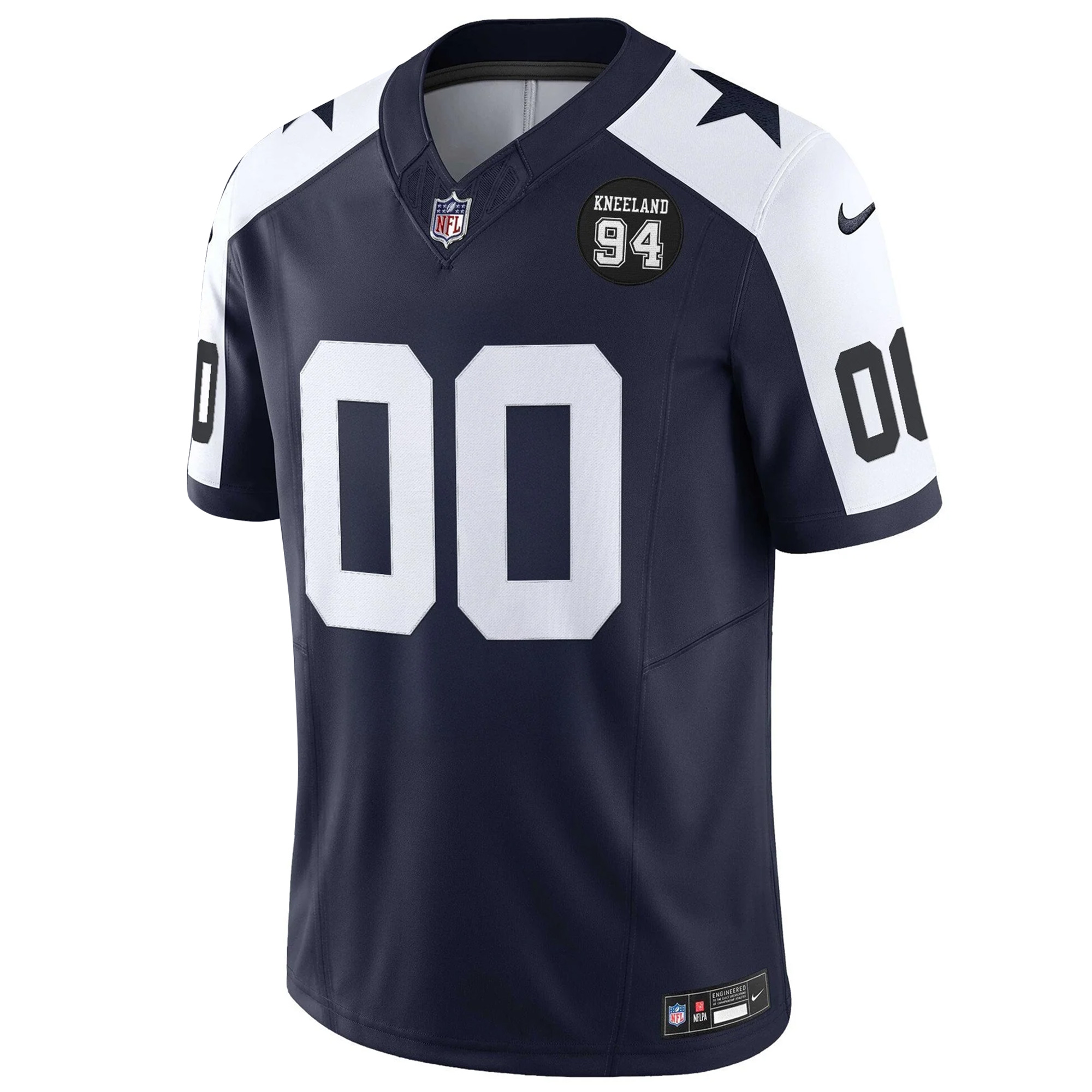 Custom Dallas Cowboys 94 Marshawn Kneeland Memorial Navy Alternate Limited Jersey - All Stitched - Image 2