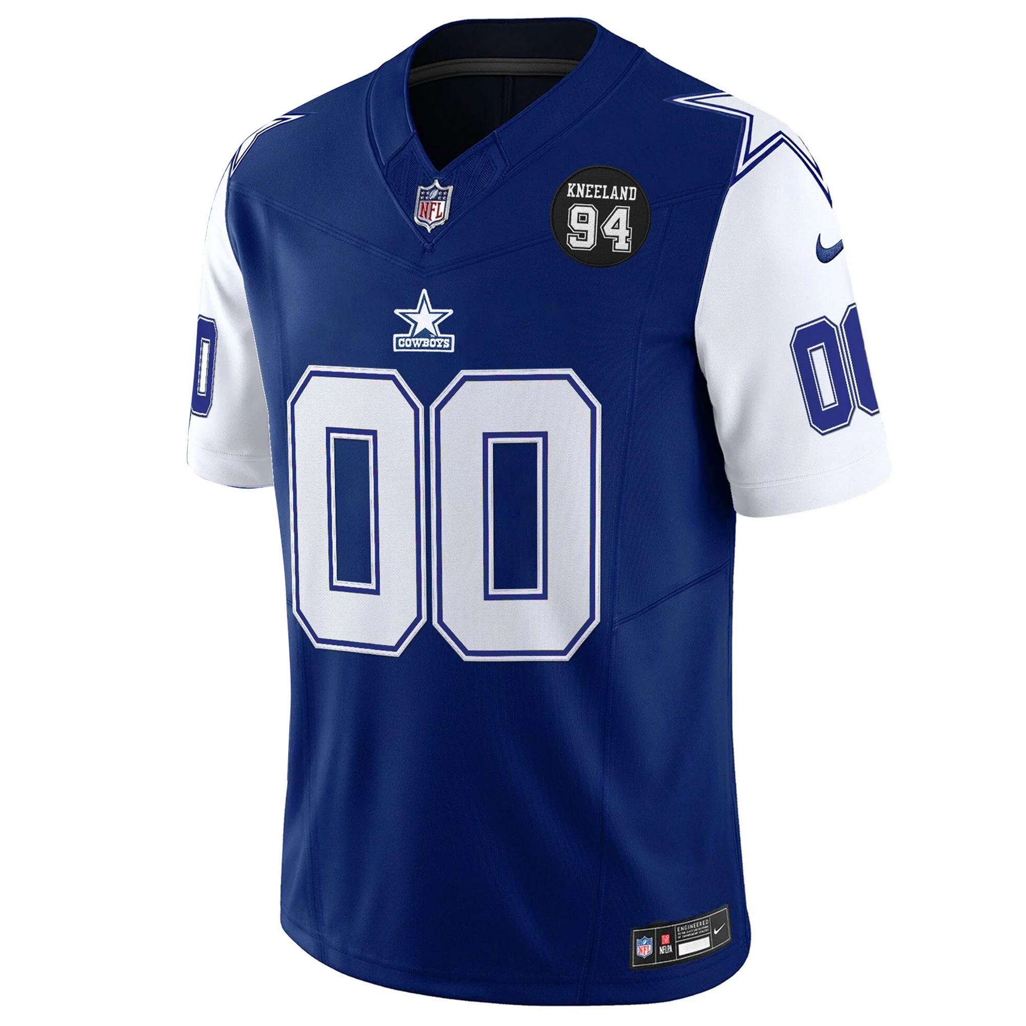 Custom Dallas Cowboys 94 Marshawn Kneeland Memorial Navy Throwback Limited Jersey - All Stitched - Image 2