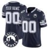 Custom Dallas Cowboys Dallas City Patch Navy Limited Jersey - All Stitched
