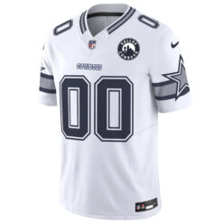 Alternative view of Custom Dallas Cowboys Dallas City Patch White Limited Jersey - All Stitched