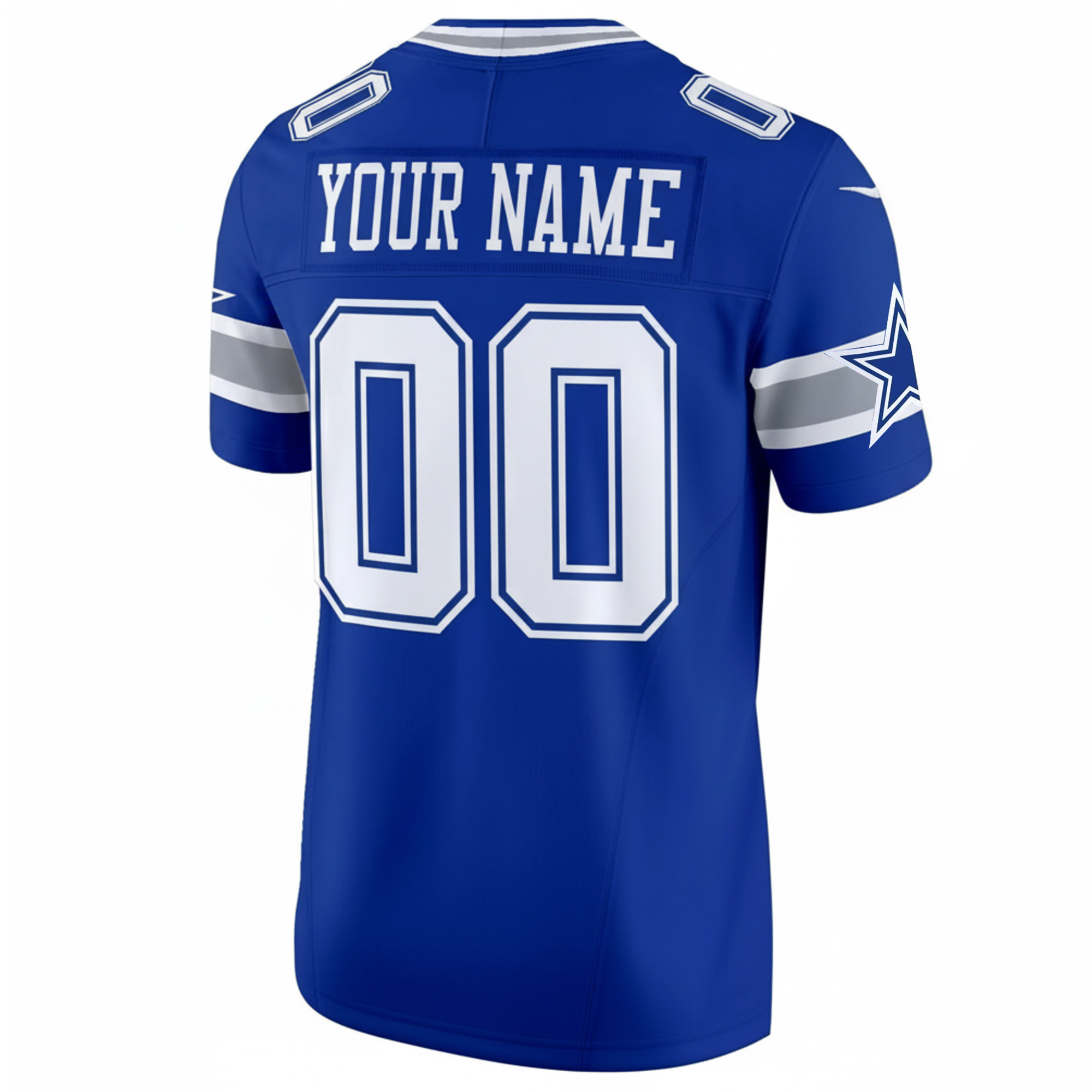 Custom Dallas Cowboys Dallas City Patch Royal Blue Limited Jersey - All Stitched - Image 3