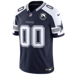 Alternative view of Custom Dallas Cowboys Dallas City Patch Navy Alternate Limited Jersey - All Stitched