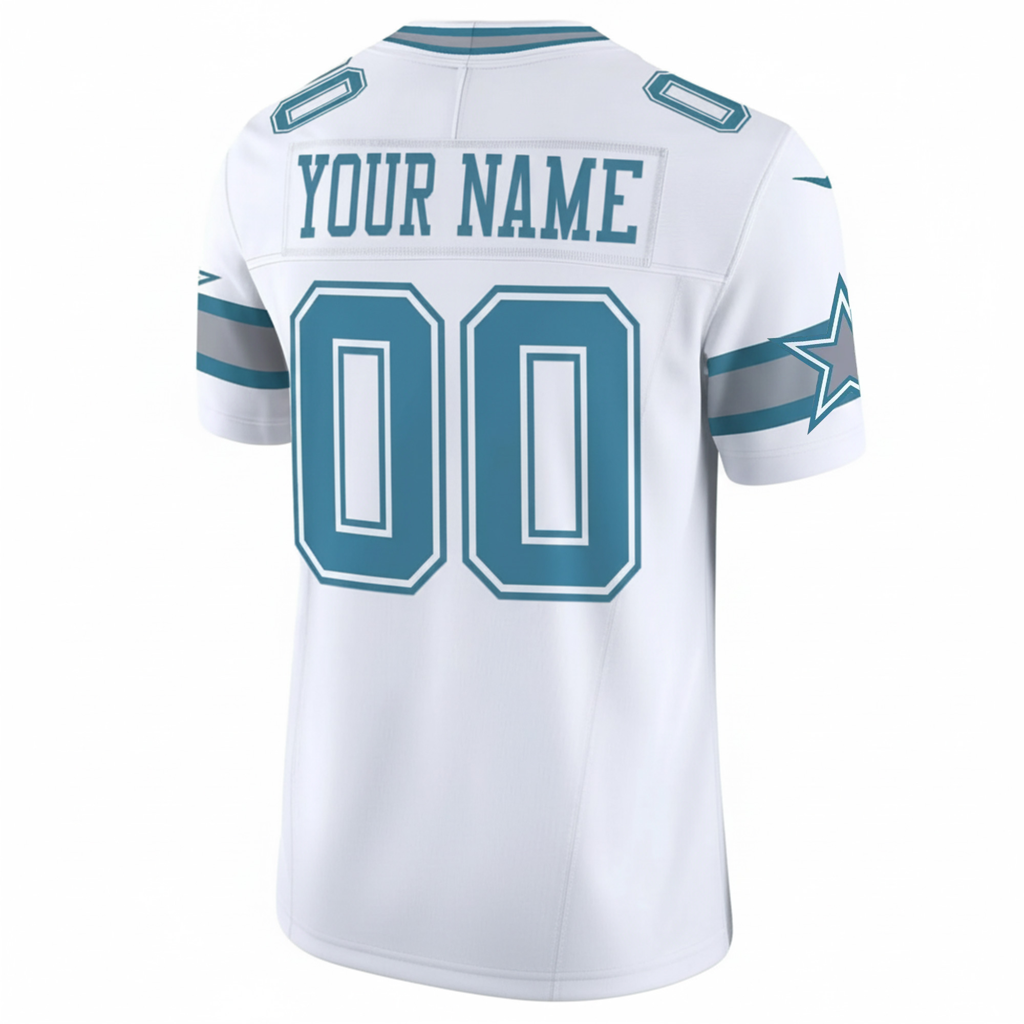 Custom Dallas Cowboys Dallas City Patch White Heritage Limited Jersey - All Stitched - Image 3