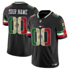 Custom Dallas Cowboys Mexico Black Vapor F.U.S.E Limited Jersey - All Stitched