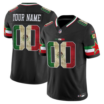 Custom Dallas Cowboys Mexico Black Vapor F.U.S.E Limited Jersey - All Stitched
