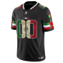 Alternative view of Custom Dallas Cowboys Mexico Black Vapor F.U.S.E Limited Jersey - All Stitched