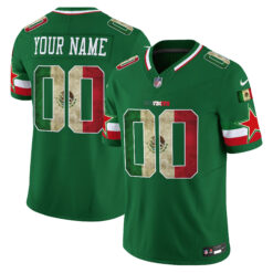 Custom Dallas Cowboys Mexico Green Vapor F.U.S.E Limited Jersey - All Stitched