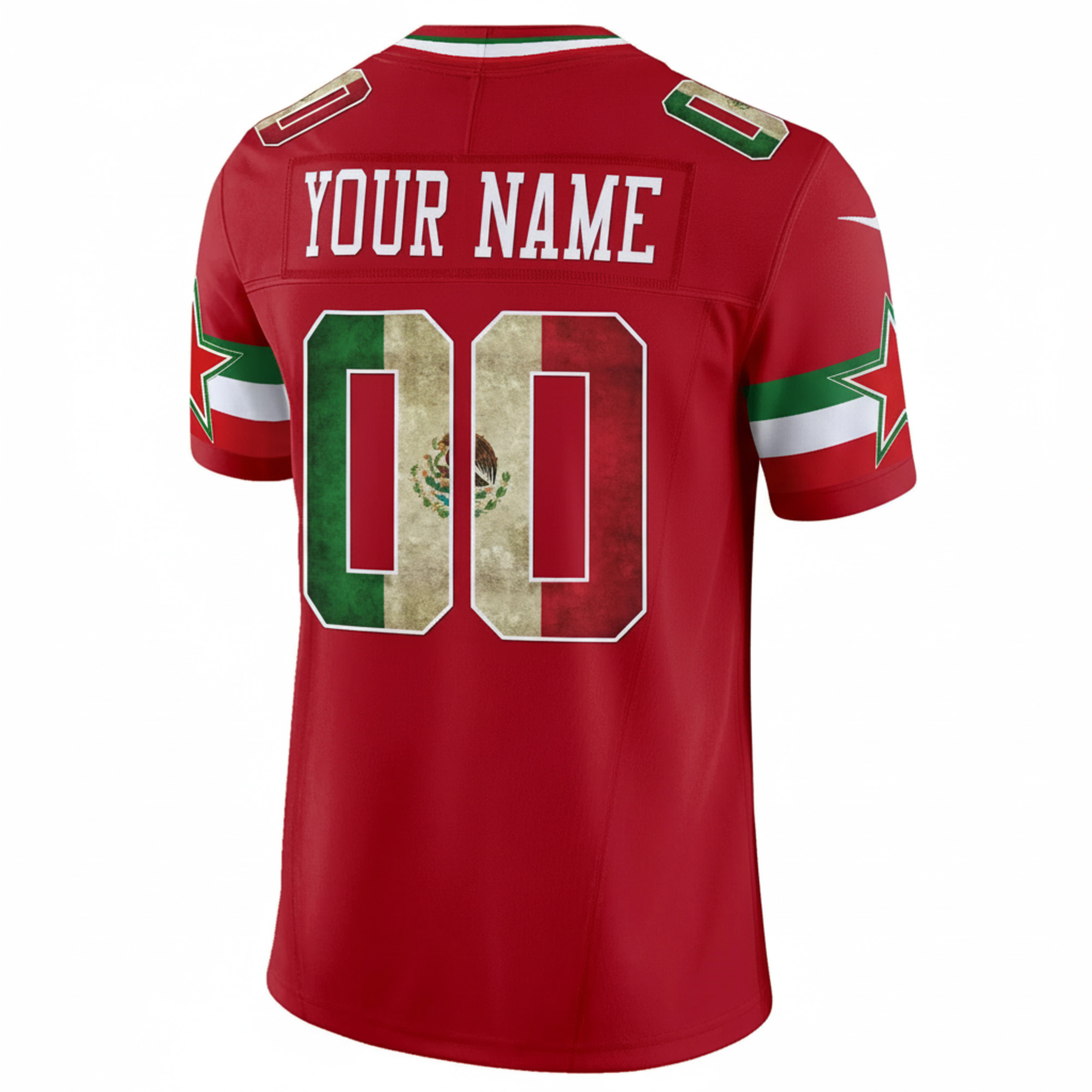Custom Dallas Cowboys Mexico Red Vapor F.U.S.E Limited Jersey - All Stitched - Image 3