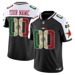 Custom Dallas Cowboys Mexico Black Alternate Vapor F.U.S.E Limited Jersey - All Stitched