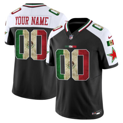 Custom Dallas Cowboys Mexico Black Alternate Vapor F.U.S.E Limited Jersey - All Stitched