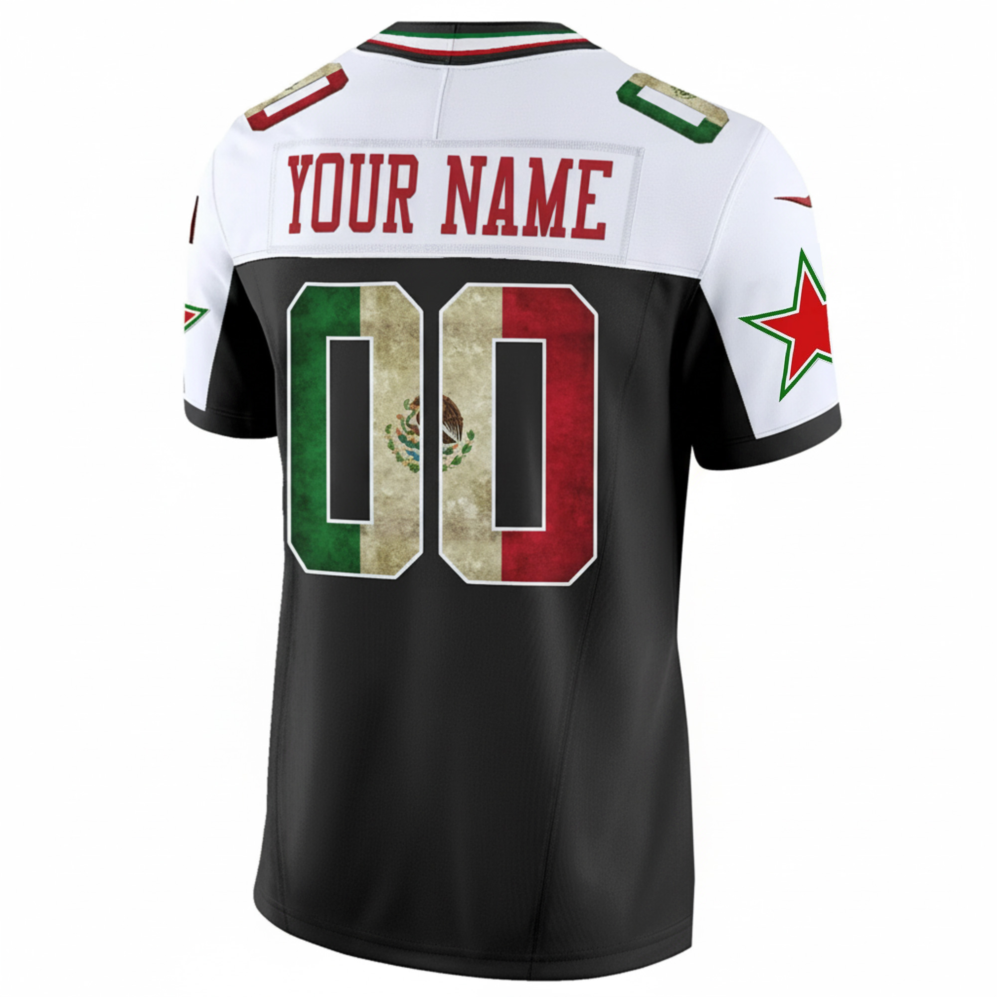 Custom Dallas Cowboys Mexico Black Alternate Vapor F.U.S.E Limited Jersey - All Stitched - Image 3