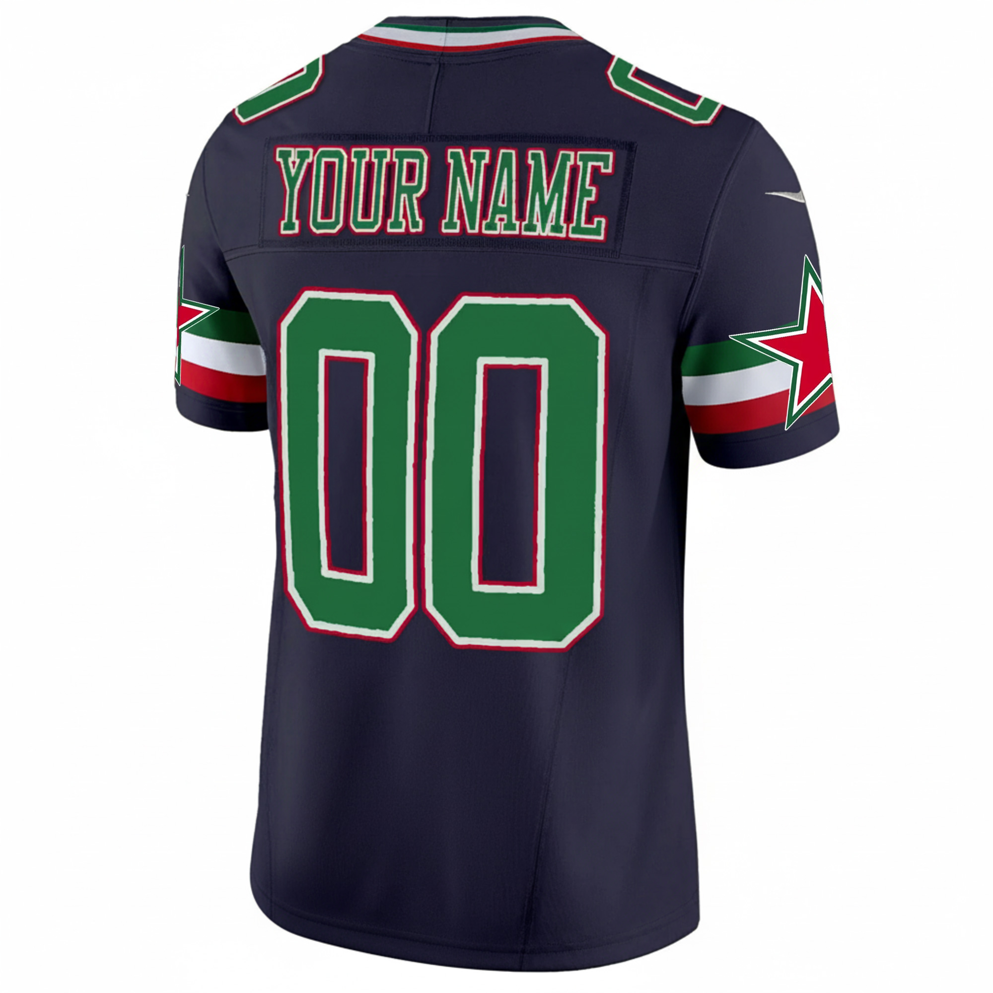 Custom Dallas Cowboys Mexico Edition Navy Vapor F.U.S.E Limited Jersey - All Stitched - Image 3