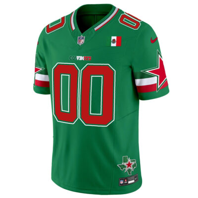 Alternative view of Custom Dallas Cowboys Mexico Edition Green Vapor F.U.S.E Limited Jersey - All Stitched