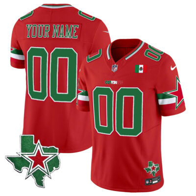 Custom Dallas Cowboys Mexico Edition Red Vapor F.U.S.E Limited Jersey - All Stitched