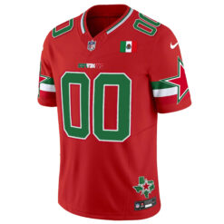 Alternative view of Custom Dallas Cowboys Mexico Edition Red Vapor F.U.S.E Limited Jersey - All Stitched