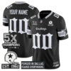 Custom Dallas Cowboys Gothic Lone Star 5x Champions Black Limited Jersey - All Stitched
