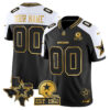 Custom Dallas Cowboys Est 1960 Texas Patch Black Gold Alternate Limited Jersey - All Stitched
