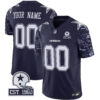 Custom Dallas Cowboys Pattern Navy Limited Jersey - All Stitched