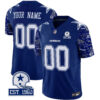 Custom Dallas Cowboys Pattern Royal Limited Jersey - All Stitched